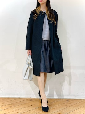 「ドルマンスリーブ」｜「アイテム（その他）」を使った、m.tさん（レディース・163cm）の冬コーディネート