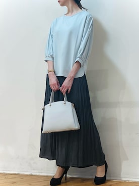 「m.f.editorial（エムエフエディトリアル）のアイテム（トップス）」を使った、m.tさん（レディース・163cm）の夏コーディネート