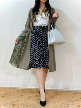 「m.f.editorial（エムエフエディトリアル）のアイテム（スカート）」を使った、m.tさん（レディース・163cm）の夏コーディネート