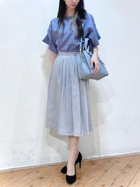 「m.f.editorial（エムエフエディトリアル）のアイテム（スカート）」を使った、m.tさん（レディース・163cm）の夏コーディネート