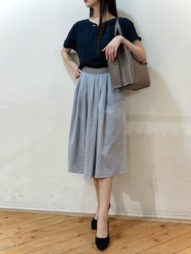 「m.f.editorial（エムエフエディトリアル）のアイテム（スカート）」を使った、m.tさん（レディース・163cm）の夏コーディネート