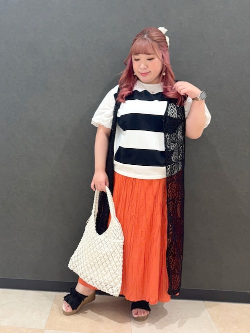 セール】ナチュラルなシワ加工が大人見え エアリーロングスカート