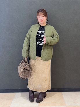 「アイテム（ブルゾン）」を使った、mayaさん（レディース・155cm）の秋コーディネート