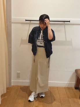 「Wrangler（ラングラー）のアイテム」を使った、はるまきさん（レディース・154cm）の春コーディネート