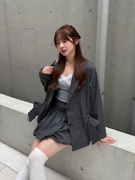 「アイテム（テーラードジャケット、その他）」を使った、Remi さん（レディース・164cm）の夏コーディネート