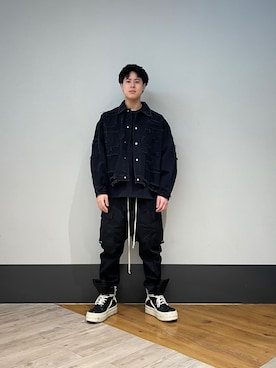 「DANKE SCHON（ダンケシェーン）のアイテム（デニムジャケット）」を使った、amonさん（メンズ・170cm）の冬コーディネート