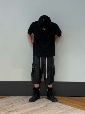 「アイテム（カーゴパンツ）」を使った、amonさん（メンズ・170cm）の夏コーディネート