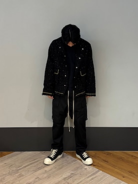 「アイテム（カバーオール）」を使った、amonさん（メンズ・170cm）の秋コーディネート