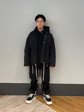 「DANKE SCHON（ダンケシェーン）のアイテム（ミリタリージャケット）」を使った、amonさん（メンズ・170cm）の秋コーディネート