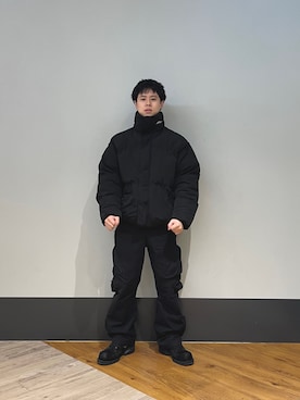 「whiteland」｜「アイテム（ブルゾン）」を使った、amonさん（メンズ・170cm）の冬コーディネート