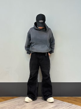 「WHITELAND（ホワイトランド）のアイテム（トップス）」を使った、amonさん（メンズ・170cm）の秋コーディネート