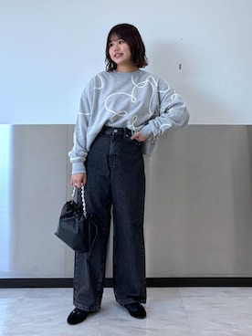 「アイテム（スウェット）」を使った、なっぴさん（レディース・158cm・10代）の冬コーディネート