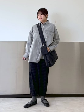 「アイテム（バレエシューズ）」を使った、なっぴさん（レディース・158cm）の春コーディネート