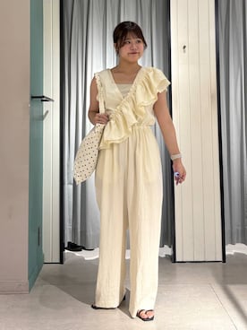 「アイテム（サロペット/オーバーオール）」を使った、なっぴさん（レディース・158cm・20代）の夏コーディネート