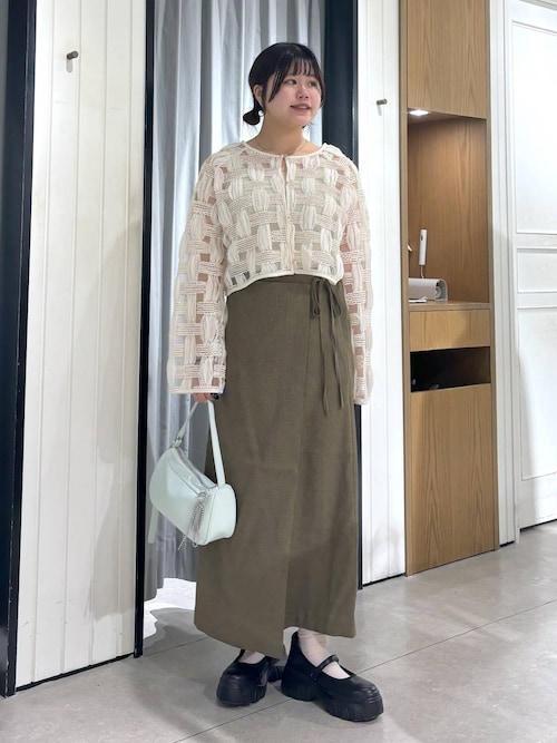 トップス Yuma セール】ホップサックラップスカート 242768（スカート）｜LOWRYS FARM