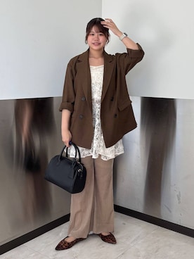 「LOWRYS FARM（ローリーズファーム）のアイテム（ワンピース）」を使った、なっぴさん（レディース・158cm）の秋コーディネート