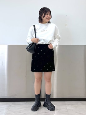「アイテム（スウェット）」を使った、なっぴさん（レディース・158cm・10代）の冬コーディネート