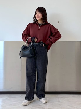 「アイテム（スウェット）」を使った、なっぴさん（レディース・158cm・10代）の冬コーディネート