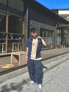 「NEW BALANCE（ニューバランス）のアイテム（スニーカー、グレー系）」を使った、Mizu_88さん（メンズ）の秋コーディネート