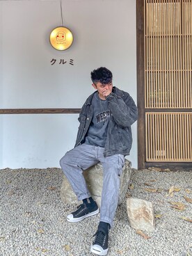 「MAMC（エムエーエムシー）のアイテム」を使った、Mizu_88さん（メンズ・169cm）の冬コーディネート