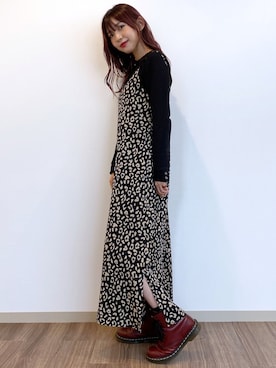 「Adoon plain（アドーンプレーン）のアイテム（ワンピース/ドレス）」を使った、Nozomiさん（レディース・156cm）の秋コーディネート