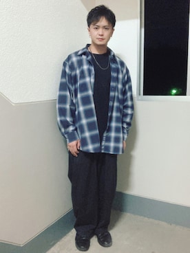 「アイテム（シャツ/ブラウス）」を使った、kaiii3353さん（メンズ・172cm）の秋コーディネート