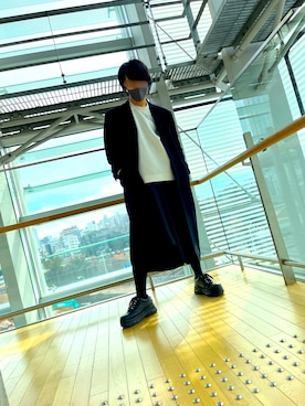「タケオキクチ(TAKEO KIKUCHI)」｜「アイテム（スウェット）」を使った、りょうさん型さん（メンズ・174cm）の冬コーディネート