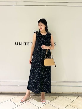 「united arrows」｜「アイテム（ワンピース/ドレス）」を使った、市川 瑠依子さん（レディース・163cm）の夏コーディネート