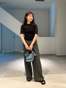 「LASTFRAME（ラストフレーム）のアイテム」を使った、市川 瑠依子さん（レディース・163cm）の秋コーディネート