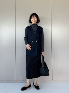 「ベーシック/トラッド」｜市川 瑠依子さん（レディース・163cm）の秋コーディネート