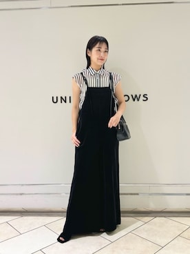 「トレンド」｜「アイテム（サロペット/オーバーオール）」を使った、市川 瑠依子さん（レディース・163cm）の夏コーディネート