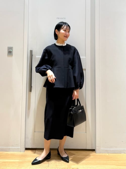 ポインテッド メタルライン フラットパンプス 撥水（パンプス）｜green