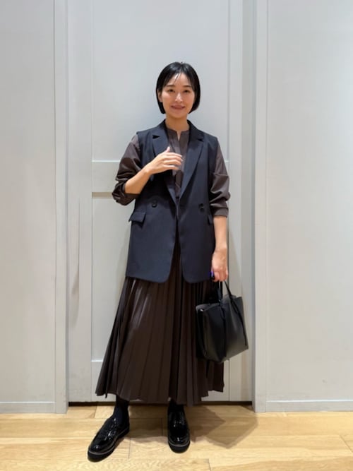 size SHORTあり］ワッシャー プリーツ ロングスリーブ ワンピース