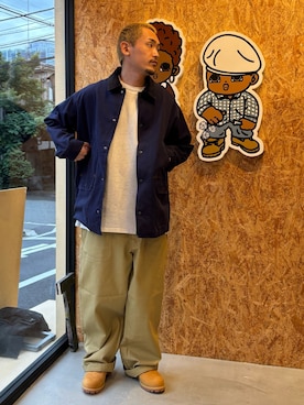 「アイテム（その他アウター、ブルー系）」を使った、tbl4373さん（メンズ・176cm）の秋コーディネート