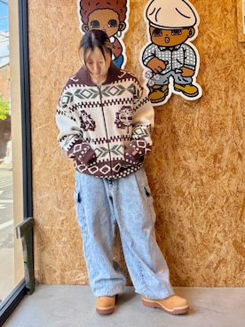 「カウチンセーター」｜tbl4373さん（レディース・156cm）の秋コーディネート