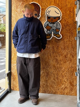 「Timberland（ティンバーランド）の【TOKYO DESIGN COLLECTIVE】ベイカー パンツ ユニセックス（その他パンツ）」を使った、tbl4373さん（メンズ・176cm）の秋コーディネート