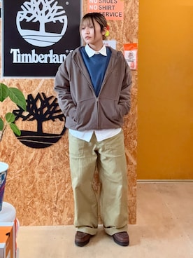 「ブルー」｜「アイテム（スウェット）」を使った、tbl4373さん（レディース・156cm）の秋コーディネート