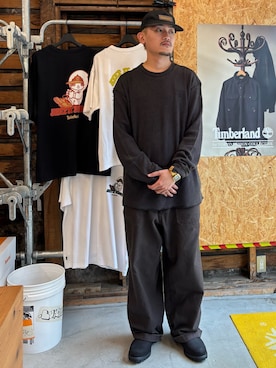 「Timberland（ティンバーランド）の【TOKYO DESIGN COLLECTIVE】ベイカー パンツ ユニセックス（その他パンツ）」を使った、tbl4373さん（メンズ・176cm）の秋コーディネート