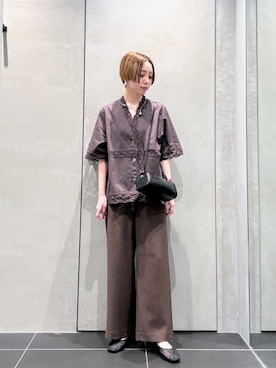 「BEAUTY&YOUTH UNITED ARROWS（ビューティーアンドユースユナイテッドアローズ）のアイテム（シャツ/ブラウス）」を使った、ISHIYAMAさん（レディース・156cm）の春コーディネート