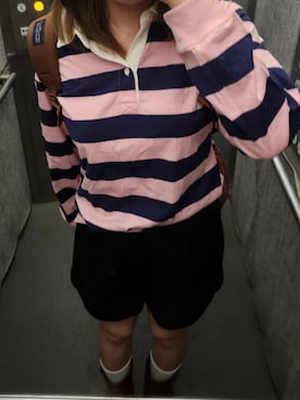 「アイテム（ポロシャツ）」を使った、alanaさん（レディース・156cm）の秋コーディネート