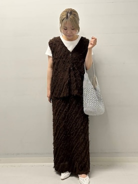 「アイテム（Tシャツ/カットソー、その他）」を使った、yukaさん（レディース・152cm）の夏コーディネート