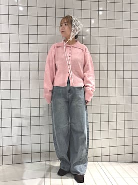 「アイテム（バンダナ/スカーフ）」を使った、yukaさん（レディース・152cm）の秋コーディネート