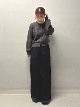 「SENSE OF PLACE by URBAN RESEARCH（センスオブプレイスバイアーバンリサーチ）のアイテム（カーディガン/ボレロ）」を使った、yukaさん（レディース・152cm）の秋コーディネート