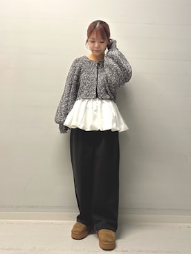 「SENSEOFPLACE」｜「アイテム（アクセサリー）」を使った、yukaさん（レディース・152cm）の秋コーディネート