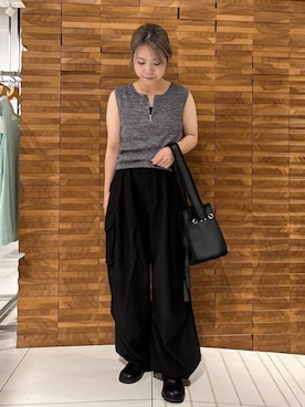 「アイテム（スリッポン）」を使った、yukaさん（レディース・152cm）の夏コーディネート