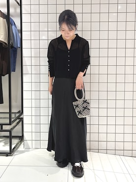「SENSEOFPLACE」｜「アイテム（アクセサリー）」を使った、yukaさん（レディース・152cm）の秋コーディネート