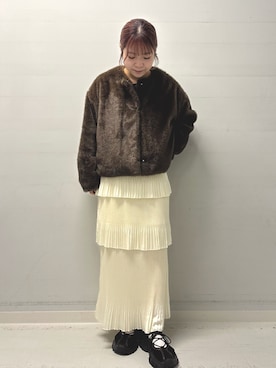 「SENSEOFPLACE」｜「アイテム（ブルゾン）」を使った、yukaさん（レディース・152cm）の秋コーディネート