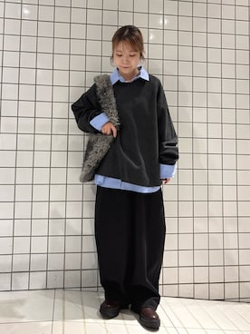 「SENSEOFPLACE」｜「アイテム（アクセサリー）」を使った、yukaさん（レディース・152cm）の秋コーディネート