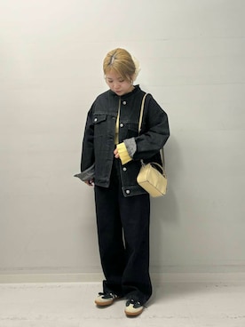 「SENSE OF PLACE by URBAN RESEARCH（センスオブプレイスバイアーバンリサーチ）のアイテム（デニムジャケット）」を使った、yukaさん（レディース・152cm）の冬コーディネート