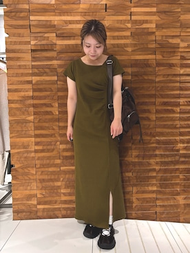 「アイテム（バックパック/リュック）」を使った、yukaさん（レディース・152cm）の秋コーディネート